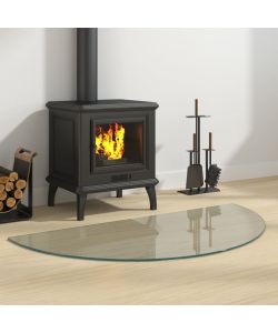 Lastra in Vetro per Caminetto Semicircolare 1000x500 mm 324117
