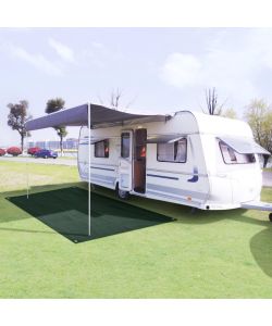 Tappeto da Tenda 400x800 cm Verde Scuro in HDPE