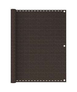vidaXL Paravento da Balcone Marrone 120x600 cm in HDPE - Privacy e Comfort