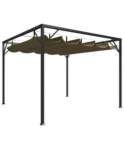 Gazebo da Giardino con Tetto Retrattile 3x3 m Talpa 180 g/m
