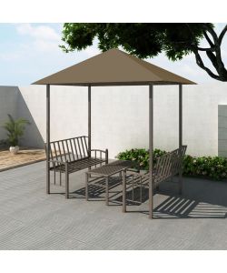 Padiglione Giardino Tavolo e Panche 2,5x1,5x2,4m Talpa 180 g/mq	