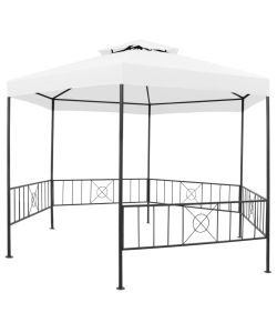 Gazebo da Giardino 323x275x265 cm Bianco 180 g/mq
