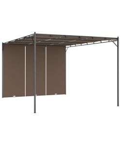 Gazebo da Giardino con Tenda Laterale 4x3x2,25 m Talpa