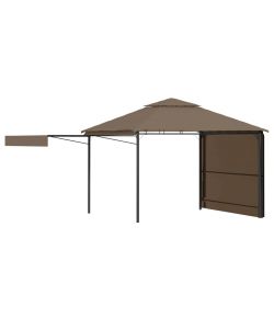  Gazebo Tetto Doppio Estendibile 3x3x2,75m Grigio Talpa 180g/mq