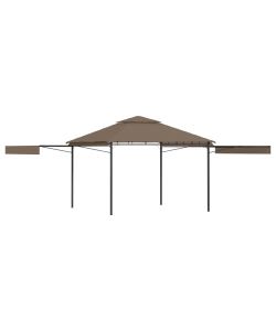  Gazebo Tetto Doppio Estendibile 3x3x2,75m Grigio Talpa 180g/mq