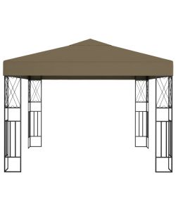 Gazebo 3x3 m Grigio Talpa in Tessuto