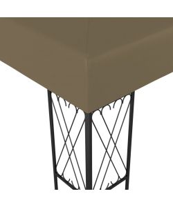 Gazebo 3x3 m Grigio Talpa in Tessuto