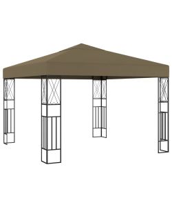 Gazebo 3x3 m Grigio Talpa in Tessuto