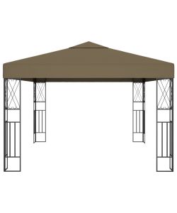 Gazebo 3x4 m Grigio Talpa in Tessuto