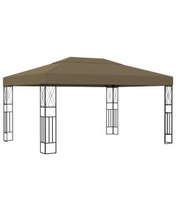Gazebo 3x4 m Grigio Talpa in Tessuto