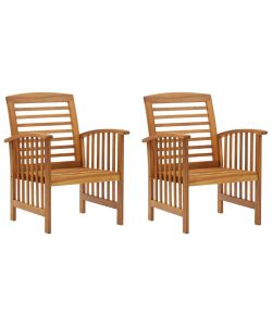 Sedie da Giardino 2 pz in Legno Massello d'Acacia  310256