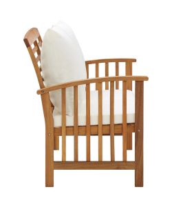 Panca da Giardino con Cuscini 119 cm in Massello Acacia 310260