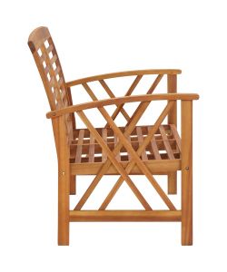 Panchina da Giardino 119 cm in Legno Massello d'Acacia 310269