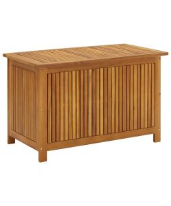 vidaXL Baule da Giardino in Legno di Acacia - Marrone - 90x50x58 cm