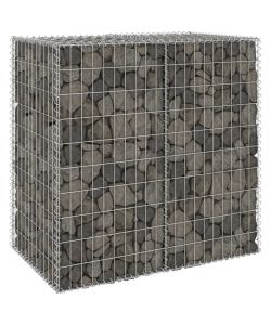 Gabbione con Copertura in Acciaio Zincato 100x60x100 cm