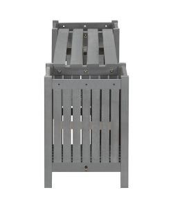 Panca da Giardino con 2 Fioriere 150cm Legno Massello di Acacia