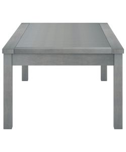 Tavolino da Caff 100x50x33 cm Grigio Legno Massello di Acacia