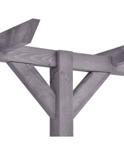 vidaXL Pergolato da Giardino in Pino - Grigio - 400x40x205 cm