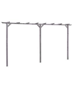 vidaXL Pergolato da Giardino in Pino - Grigio - 400x40x205 cm