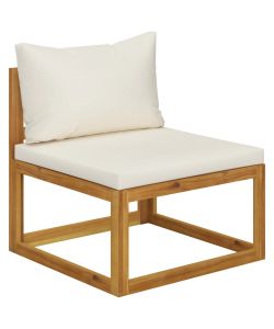 vidaXL Set Divani da Giardino - Bianco Crema - 2 pz
