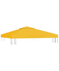 Copertura Superiore per Gazebo a 2 Strati 310 g/mq 3x3 m Gialla