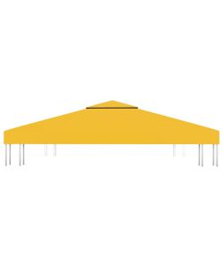 Copertura Superiore per Gazebo a 2 Strati 310 g/mq 3x3 m Gialla