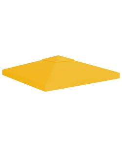 Copertura Superiore per Gazebo a 2 Strati 310 g/mq 3x3 m Gialla