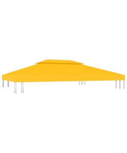 Copertura Superiore per Gazebo a 2 Strati 310 g/mq 4x3 m Gialla