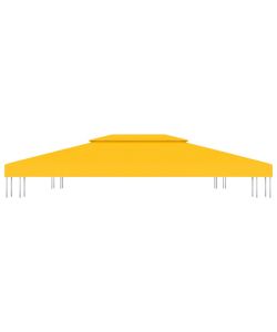 Copertura Superiore per Gazebo a 2 Strati 310 g/mq 4x3 m Gialla