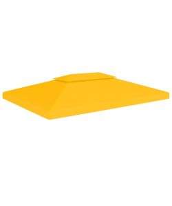 Copertura Superiore per Gazebo a 2 Strati 310 g/mq 4x3 m Gialla