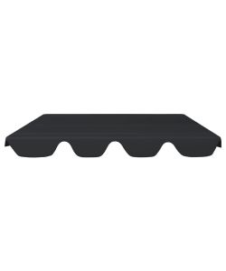 Baldacchino per Dondolo Giardino Nero 188/168x110/145 cm