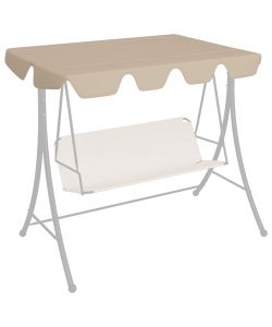 Baldacchino per Dondolo da Giardino Beige 150/130x70/105 cm