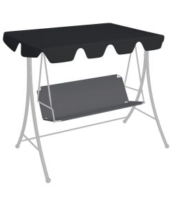 Baldacchino per Dondolo da Giardino Nero 150/130x70/105 cm