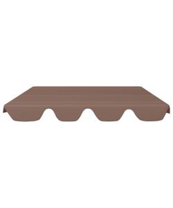 Baldacchino per Dondolo da Giardino Marrone 150/130x70/105 cm