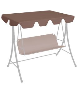 Baldacchino per Dondolo da Giardino Marrone 150/130x70/105 cm