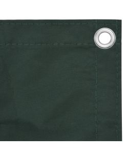 vidaXL Paravento da Balcone Verde Scuro 75x500 cm Impermeabile