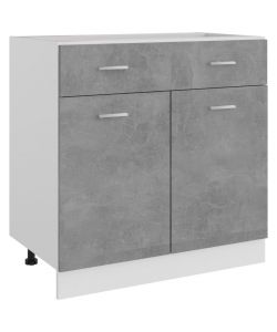 Armadio con Cassetto Grigio Cemento 80x46x81,5 cm in Truciolato