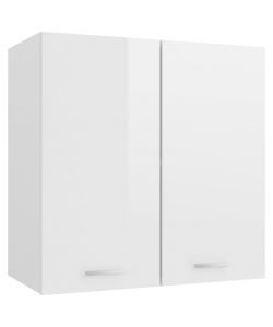 Armadio Sospeso Bianco Lucido 60x31x60 cm in Truciolato