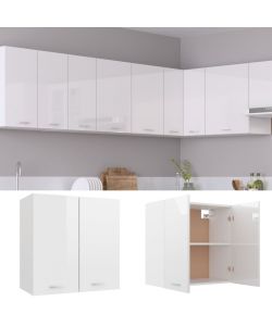 Armadio Sospeso Bianco Lucido 60x31x60 cm in Truciolato