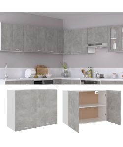 Armadio Sospeso Grigio Cemento 80x31x60 cm in Truciolato