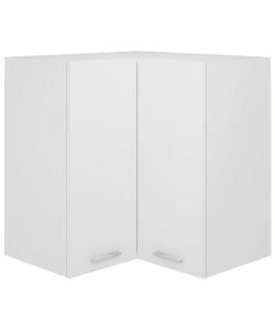 Pensile Angolare Bianco 57x57x60 cm in Legno Multistrato