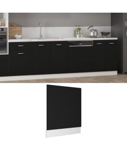 Pannello Lavastoviglie Nero 59,5x3x67 cm in Truciolato