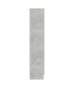 vidaXL Libreria con Vetrina in Truciolato Grigio Cemento 82.5x30.5x150 cm