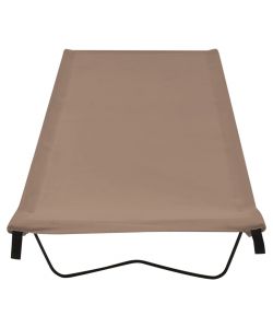 Lettino da Campeggio 180x60x19cm Tessuto Oxford Acciaio Grigio