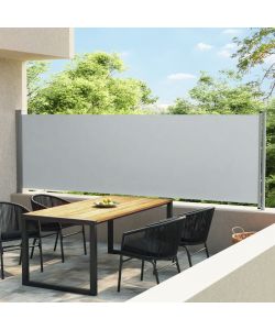 Tenda Laterale Retrattile per Patio 140x600 cm Grigio