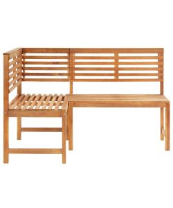 Panca da Giardino ad Angolo 140 cm Legno Massello Acacia