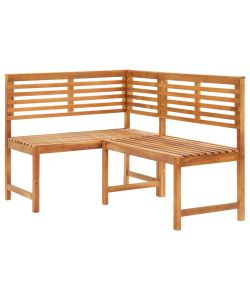 Panca da Giardino ad Angolo 140 cm Legno Massello Acacia