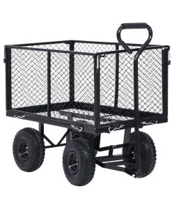  Carrello a Mano da Giardino Nero 350 kg