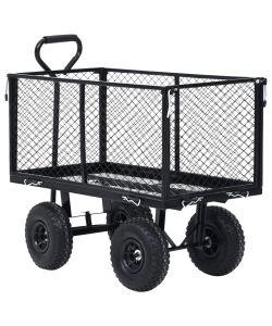  Carrello a Mano da Giardino Nero 350 kg