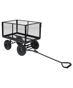  Carrello a Mano da Giardino Nero 350 kg